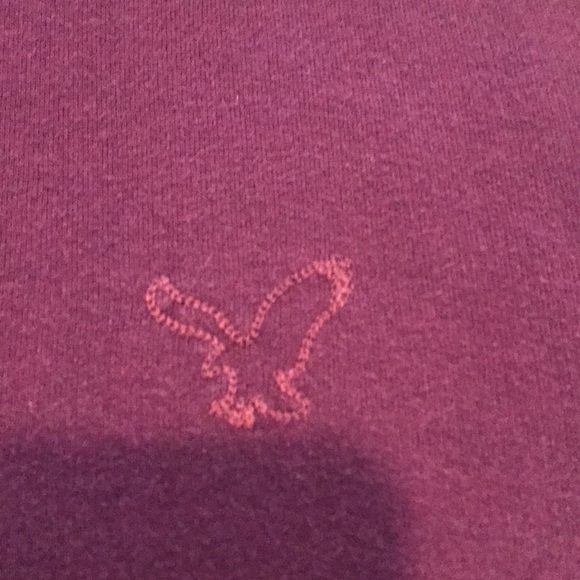 AEO plum hooded, zip up sweatshirt, xl - Picture 5 of 9